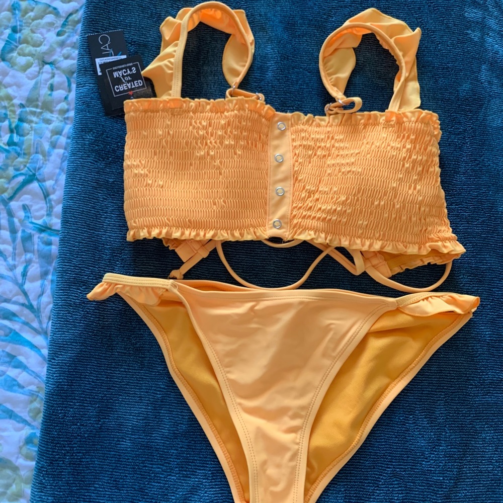 Yellow swimsuit